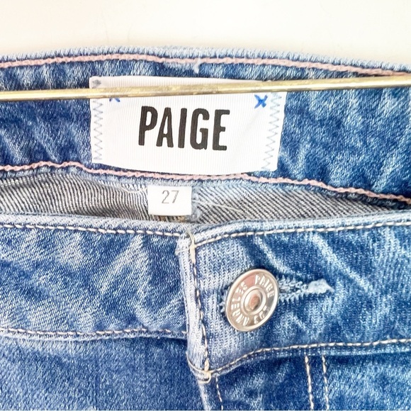 PAIGE JAX KNEE SHORTS FRAY HEM WALKING BERMUDA DENIM JEAN SHORTS WOMENS
SZ 27 - Picture 4 of 7